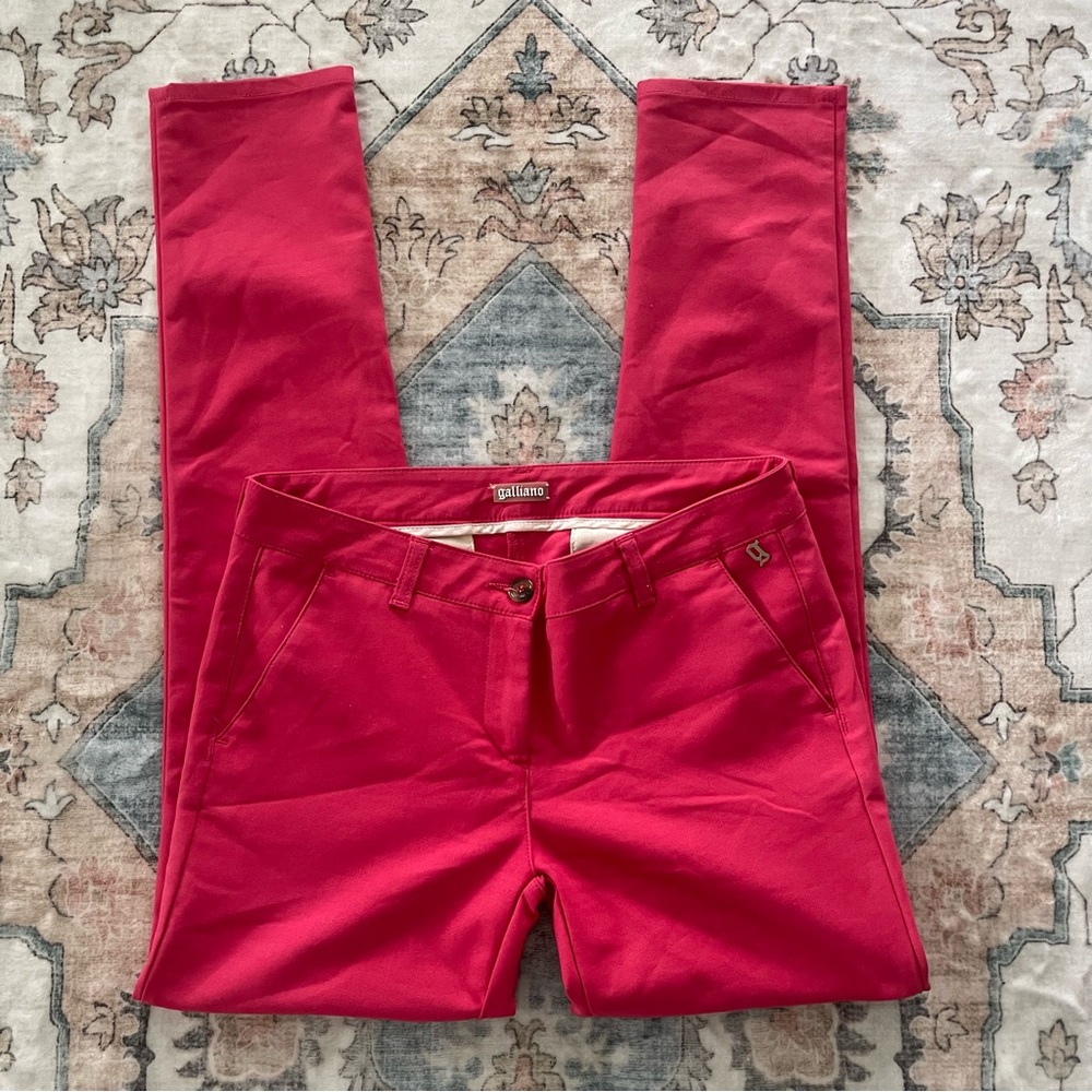 John Galliano Pink Slim Pants